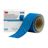 3M Hookit Abrasive Sheet roll, 36195, 320 grade, 2.75 in x 13 yd, Multi-hole, 4/case 36195 Industrial 3M Products & Supplies | Blue