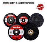 Scotch-Brite Clean and Strip XT Pro Disc, XO-DC, SiC Extra Coarse,
Purple, 4-1/2 in x 5/8"-11, Type 27, 10 ea/Case, Single Pack