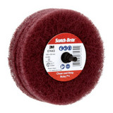 Scotch-Brite Roloc+ General Purpose Scuffing Wheel, CF-D4, A/O VeryFine, 4 in x 1-1/8 in, 10 per case 67430