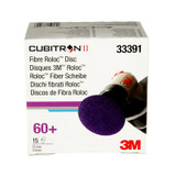 3M Cubitron II Roloc Fibre Disc 786C, 33391, 3 in (75 mm), 60+, 15discs/carton, 6 cartons/case 33391 Industrial 3M Products & Supplies | Purple