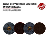 Scotch-Brite SE Surface Conditioning Disc TN Quick Change, 5 in x NH ACRS, 50 each/case, SPR 019517B 25611 Industrial 3M Products & Supplies | Brown