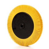 Scotch-Brite Radial Bristle Brush, 8 in x 1 in x 1-1/4 in 80 with Flange, 2 each/case 33082 Industrial 3M Products & Supplies | Yellow