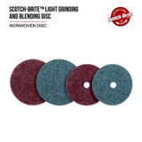 Scotch-Brite Light Grinding and Blending Disc, GB-DH, Heavy Duty ACoarse, 5 in x NH, 50 each/case 60342 Industrial 3M Products & Supplies | Maroon