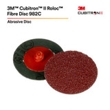 3M Cubitron II Roloc Fibre Disc 982C, 80+, TR, 2 in, Die R200P, 50/inner, 200/case 66788 Industrial 3M Products & Supplies | Red