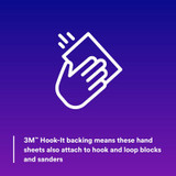 3M Hookit Flexible Abrasive Hand Sheet 270J, 34340, P800, 5.5 in x 6.8 in, 25 sheets per carton, 5 cartons/case 34340 Industrial 3M Products &