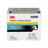 3M Softback Sanding Sponge, 02606, 4-1/2 in x 5-1/2 in, (115mm x140mm), Medium, 20 sponges per pack 6 packs/case 2606 Industrial 3M Products &
