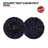 Scotch-Brite Roloc Clean and Strip XT Pro Disc, XO-DR, SiC ExtraCoarse, TR, Purple, 4 in, Die Q400BB, 10 per inner, 40 per case 21542