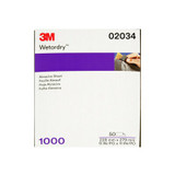 3M Wetordry Abrasive Sheet, 02034, 1000, 9 in x 11 in, 50 sheets per
carton, 5 cartons per case