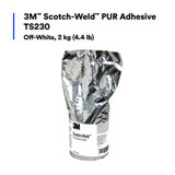 3M Scotch-Weld PUR Adhesive TS230, Off-, 2 kg (4.4 lb), 6/case 53271 Industrial 3M Products & Supplies | White