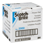 Scotch-Brite Power Pad 2000BP, 5.5 in x 3.9 in, 20/Box, 3 Box/Case 23379