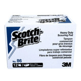 Scotch-Brite Heavy Duty Scour Pad 86, 6 in x 9 in, 12/Box, 3 Boxes/Case