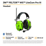 3M PELTOR WS LiteCom PRO III Headset, Headband, MT73H7A4D10NA GB, 1EA/Case 6803