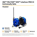 3M PELTOR WS LiteCom PRO III Headset - NeckBand- Intrinsically Safe -MT73H7B4D10NA-50 6712
