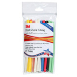 3M Heat Shrink Thin Wall Tubing Assortment Pack FP-301-1/4-Assortcolors, 6" pieces, 3 Each of 7 Color, 10 pieces/case 36621 Industrial 3M Products &