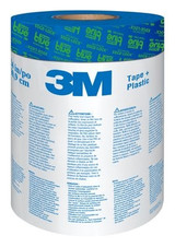 3M Scotch Blue Tape + Plastic with Dispenser PTD2093EL-24-S 93749 Industrial 3M Products & Supplies