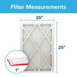 Filtrete Allergen Defense Filter AD03-2PK-6E-NA, MPR 1000, 20 in x 25
in x 1 in (50.8 cm x 63.5 cm x 2.5 cm), 2/pk