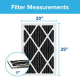 Filtrete Allergen Defense Odor Reduction Filter AOR03-2P-6E-NA, MPR
1200, 20 in x 25 in x 1 in (50,8 cm x 63,5 cm x 2,5 cm), 2/pk