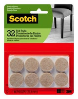 Scotch Round Felt Pads SP802-NA, Beige, 1 in, 32/pack 41222 Industrial 3M Products & Supplies