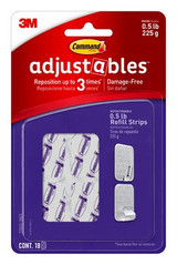 Command Adjustables Repositionable 1/2 lb Refill Strips, 18 Strips,
17820-18ES