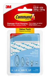 Command Clear Assorted Refill Strips 17200CLR-ES 34707 Industrial 3M Products & Supplies | Transparent