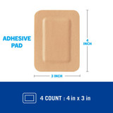 Nexcare Cushioned Adhesive Pad AWP34, 3 in x 4 in 19773 Industrial 3M Products & Supplies | Tan