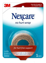 Nexcare No Hurt Wrap NHT-1, 1 in x 80 in (25,4 mm x 2 m) Unstretched