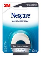 Nexcare Gentle Paper First Aid Tape, 782, 2 in x 10 yd 56655 Industrial 3M Products & Supplies | White
