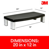 3M Extra Wide Adjustable Monitor Stand, MS90B 94672