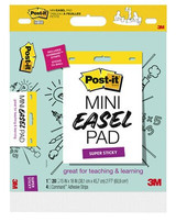 Post-it Super Sticky Mini Easel Pad 577SS, 15 in. x 18 in., White Premium Self Stick Flip Chart Paper 26699