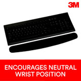 3M Foam Wrist Rest WR209MB, Compact Size, with Antimicrobial ProductProtection, Fabric, Black, 2.75 in x 18.0 in x 0.75 in 98092