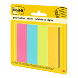 Post-it Page Marker 671-4AU, 7/8 in x 2 7/8 in x (22,2 mm x 73 mm)Assorted Colors 58848