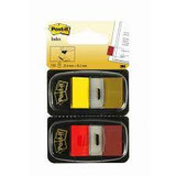 Post-it Flags 680-R/Y2 Ind 1 in x 1.7 in Red, Canary Yellow 2-Pack 59870