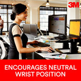 3M Gel Wrist Rest WR309LE, with Antimicrobial Product Protect, 25%Recycled Content, Leatherette, Blk 2.75 in x 18.0 in x 0.75 in 98096