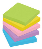 Post-it Notes, 654-5UC, 3 in x 3 in (76 mm x 76 mm), Jaipur colors, 5Pads/Pack, 10 Sheets/Pad 71672