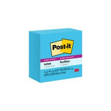 Post-it Super Sticky Notes 654-5SSBE, 3 in x 3 in (76 mm x 76 mm),Electric Blue, 5 Pads/Pack 36480