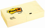 Post-it Notes 630-6PK 3 in x 3 in (7.62 cm x 7.62 cm) Canary Yellow,Lined 59189
