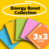 Post-it Super Sticky Notes 654-1260-SSAU, 3 in x 3 in (76 mm x 76 mm) Energy Boost 99604