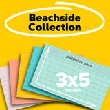 Post-it Notes 655-AST, 3 in x 5 in (76 mm x 127 mm), Beachside Cafe Collection