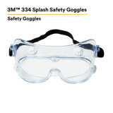 3M Safety Splash Goggle 334, 40660-00000-10, Clear Lens, 10 ea/case 62139