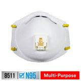 3M Sanding and Fiberglass Valved Respirator 8511H2-DC-PS, 2 ea/pk, 6
pks/cs