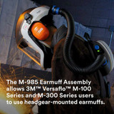 3M PELTOR Earmuff Assembly M-985/37333(AAD), for Versaflo M-100 andM-300 Products, Pair, 1 EA/Case 37333