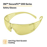 3M SecureFit Safety Glasses SF203AF, Amber Lens, 20 EA/Case 65719