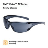 3M Virtua AP Protective Eyewear 11848-00000-20, Gray Anti-Fog Lens, 20EA/Case 11848