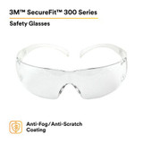 3M SecureFit Protective Eyewear SF301AF, Clear Lens, 20 EA/Case 27434
