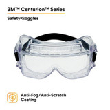 3M Centurion Safety Impact Goggle 452AF, 40301-00000-10 Clear Anti-FogLens 10 ea/case 62388