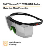 3M SecureFit 3700 Series SF3717AS-BLK, Black Temples, IR 1.7 Gray OTG Anti-scratch lens, 10 ea/Case 27914