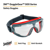 3M GoggleGear 500 Series GG501SGAF, Clear Scotchgard Anti-fog lens 10EA/Case 27455