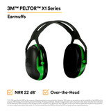 3M PELTOR X1 Earmuffs X1A/37270(AAD), Over-the-Head, 10 EA/Case 93723