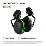 3M PELTOR Hard Hat Attached Electrically Insulated Earmuffs X1P5E, 10EA/Case 67100
