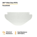3M Wide Clear PETG Faceshield WE96X 82581-00000, Flat Stock 25 EA/Case 82581